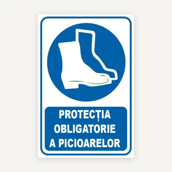 Indicator protectie obligatorie a picioarelor