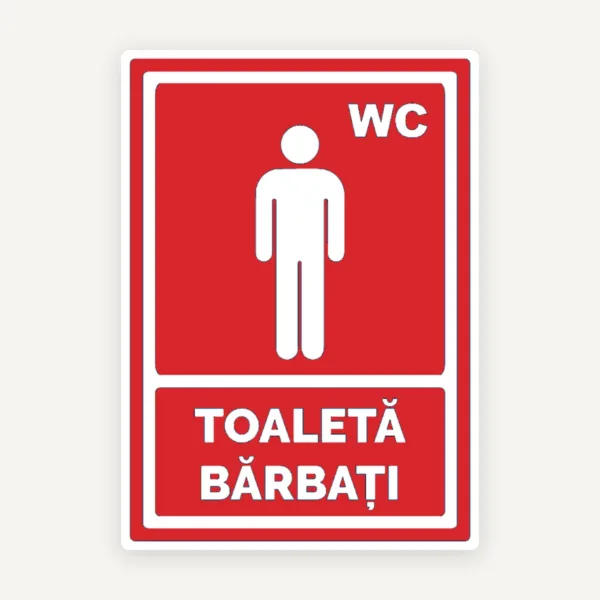 Indicator rosu pentru wc toaleta barbati