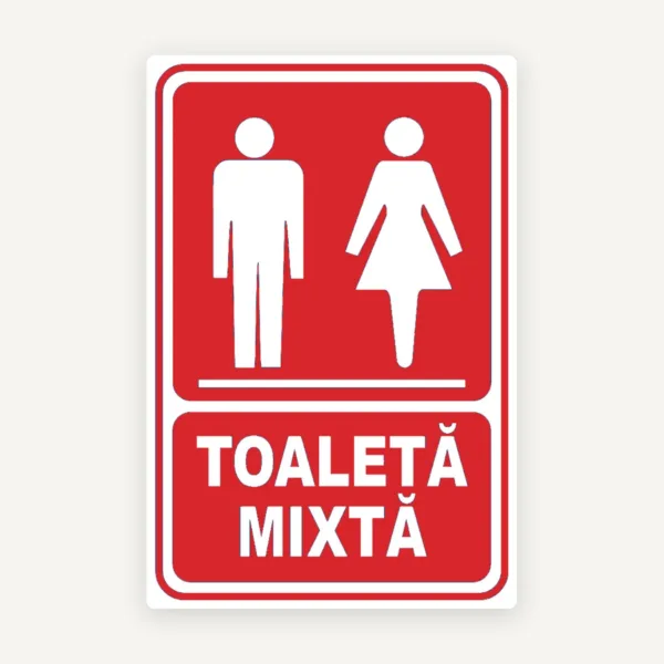 Indicator rosu toaleta mixta