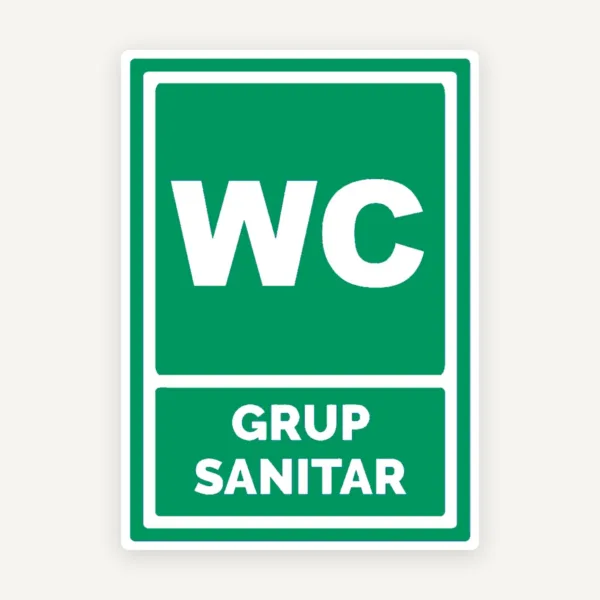 Indicator verde pentru wc grup sanitar