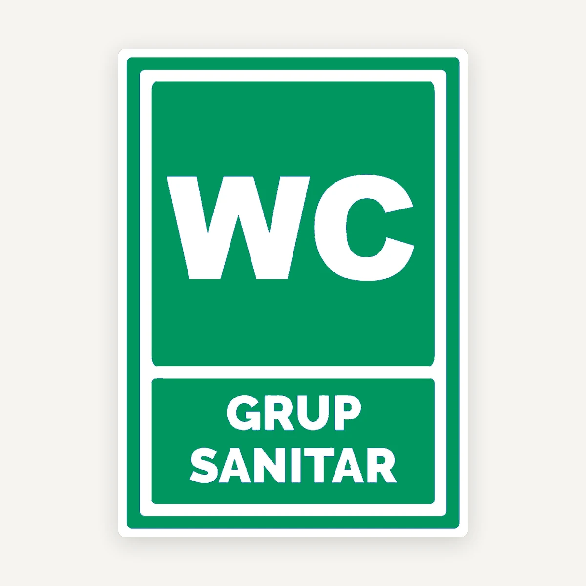 Indicator verde pentru wc grup sanitar