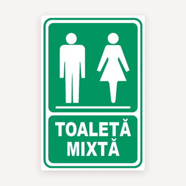 Indicator verde toaleta mixta