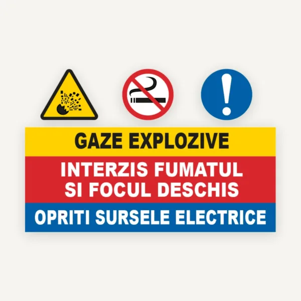 Panou pentru gaze explozive