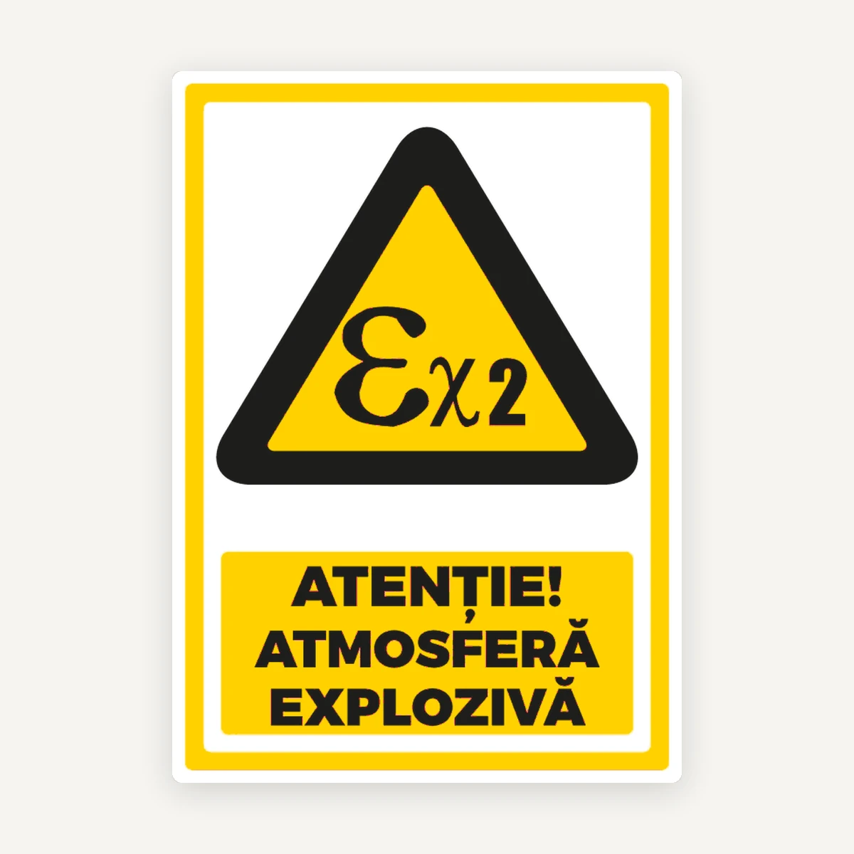 Indicator EX 2 Atenție Atmosferă Explozivă