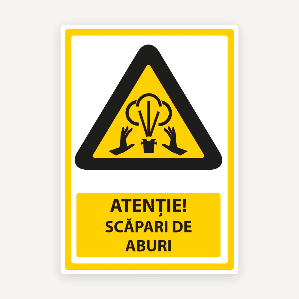 Indicator Atenție Scăpări de Aburi - Semnalizare de Siguranță