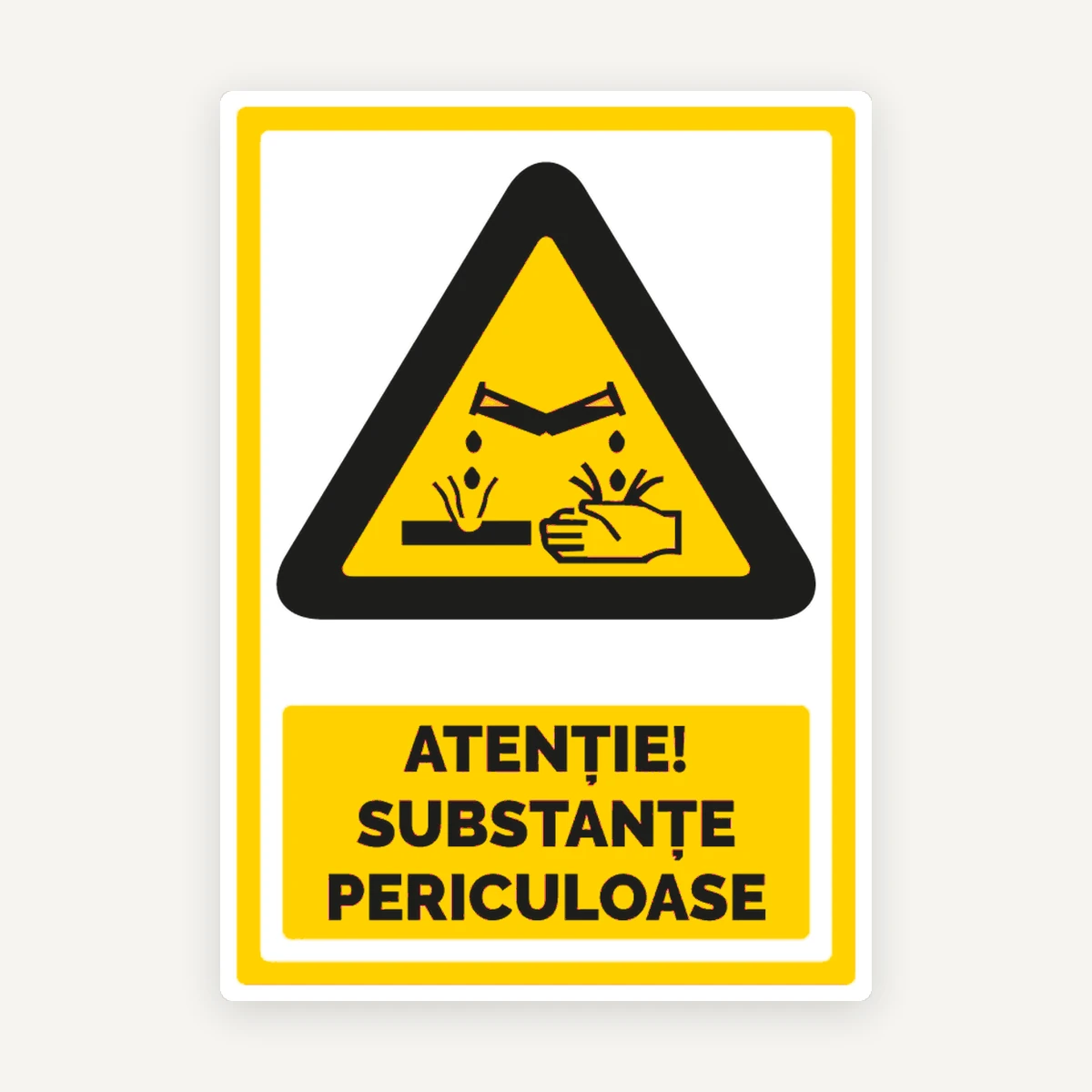 Indicator Substanțe Periculoase - Semn de Avertizare pentru Siguranță