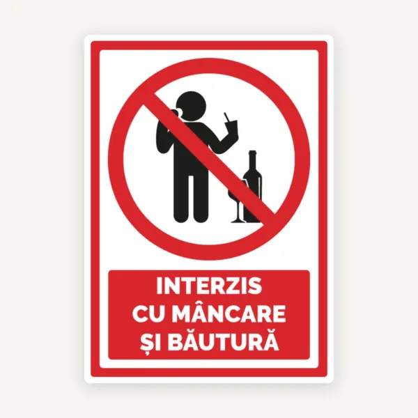 Indicator interzis cu mancare si bautura