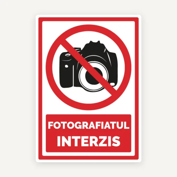 Indicator pentru fotografiatul interzis