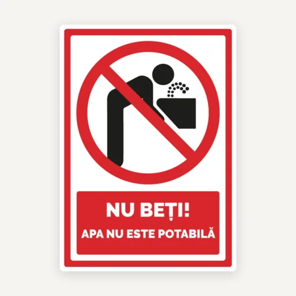 Indicator pentru nu beti apa nu este potabila