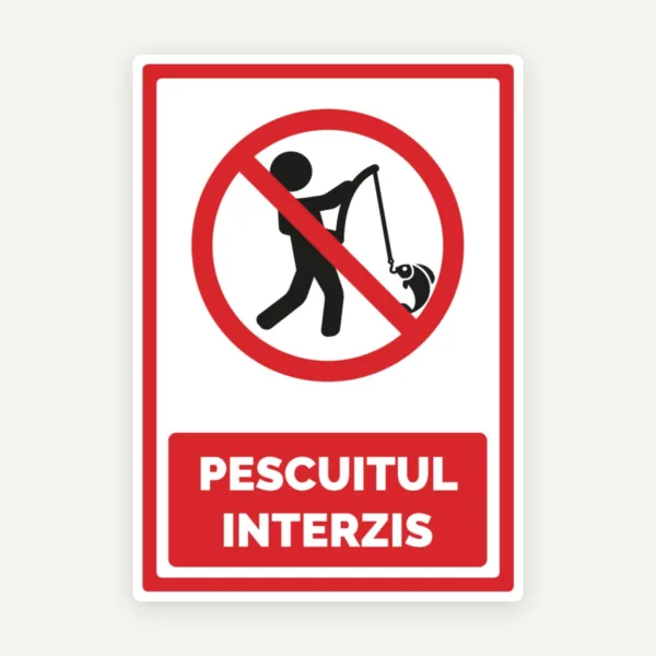 Indicator pentru pescuitul interzis