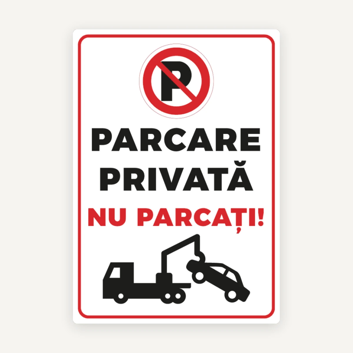 Indicator nu parcati parcari private