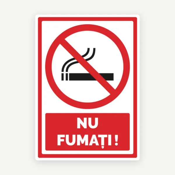 Semn de interzicere nu fumati