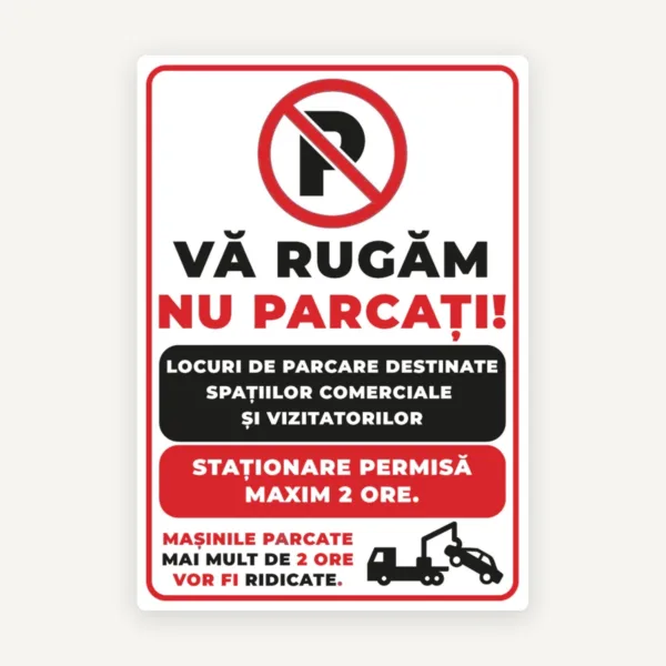 semn de parcare destinate centrelor comerciale si spatiilor comerciale