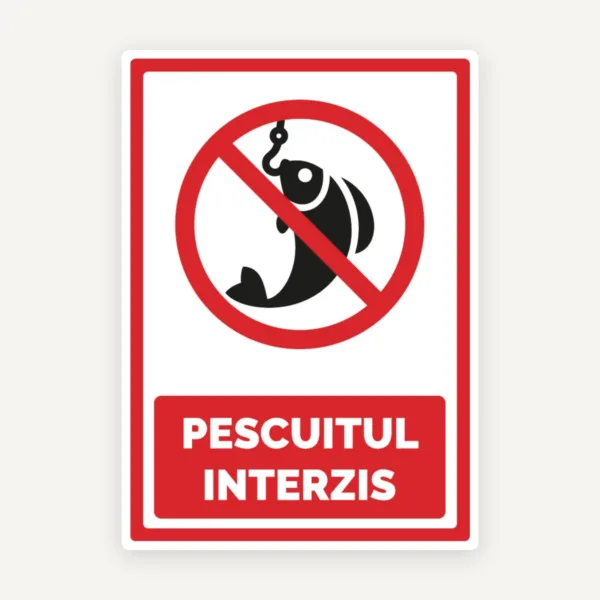 Semn de pescuitul interzis
