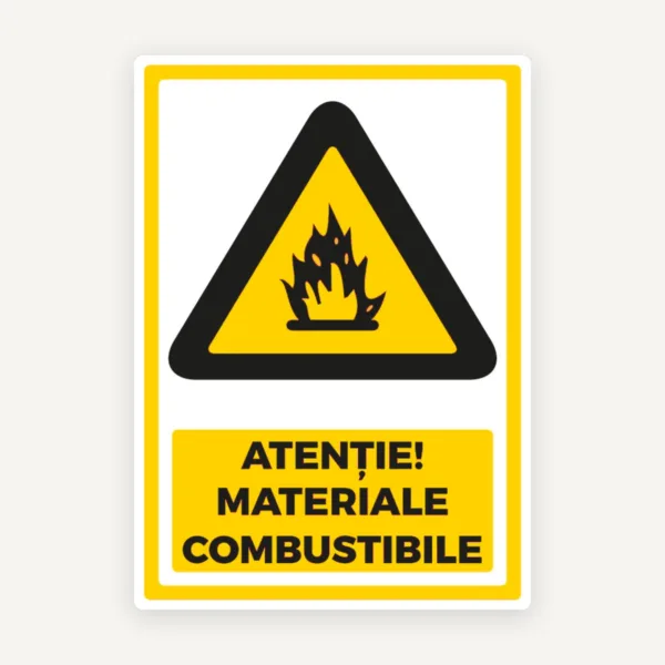 Semn pentru material combustibil