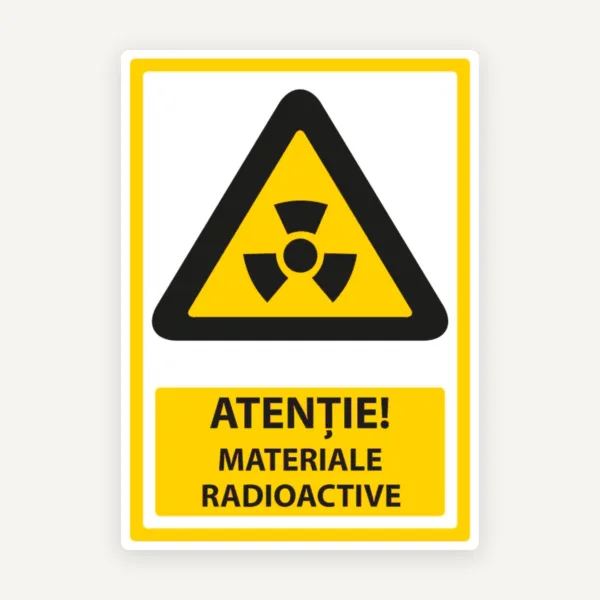 semn pentru materiale radioactive