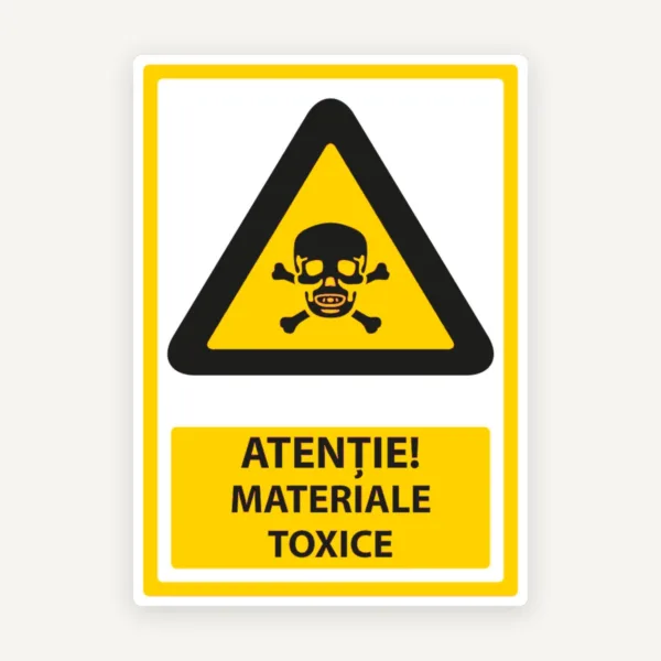semn pentru materiale toxice