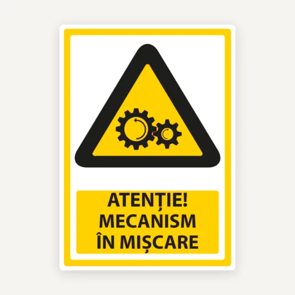 semn pentru mecanism in miscare