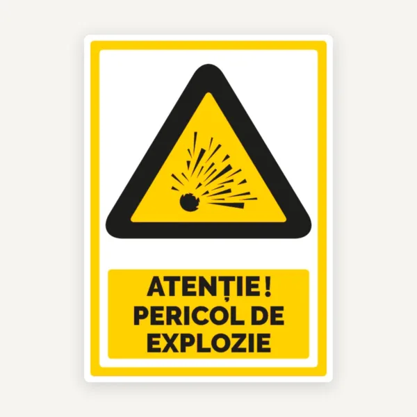 Semn pentru pericol de explozie