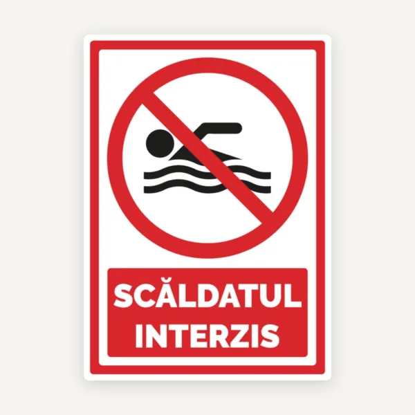 Semn pentru scaldatul interzis