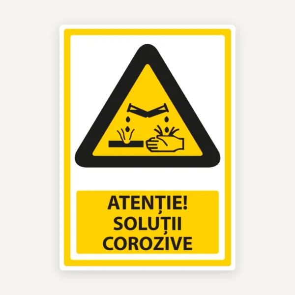 Semn pentru solutii corozive