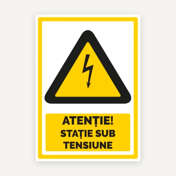 Semn pentru statie sub tensiune