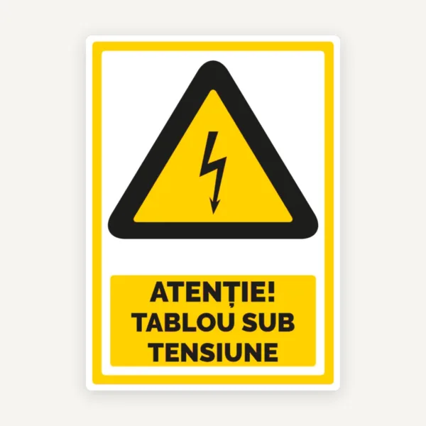 Semn pentru tablou sub tensiune