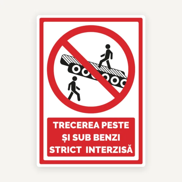 Semn pentru trecerea peste benzi strict interzisa