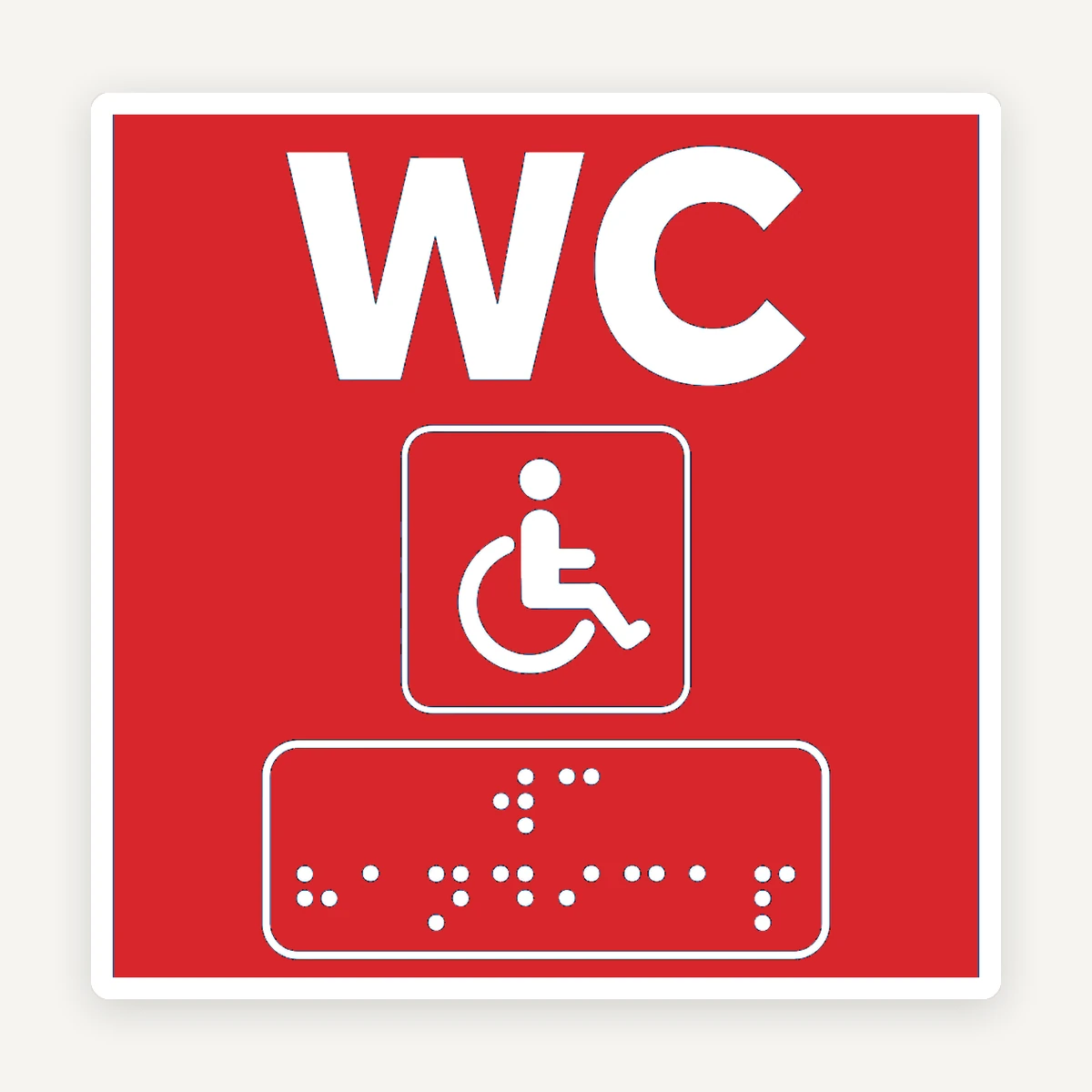 SEMNE BRAILLE PENTRU WC PERSOANE CU HANDICAP - PLĂCUȚE TACTILE PERSONALIZATE PENTRU NEVĂZĂTORI