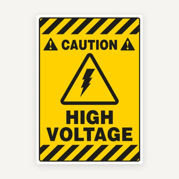 Sign caution high voltage