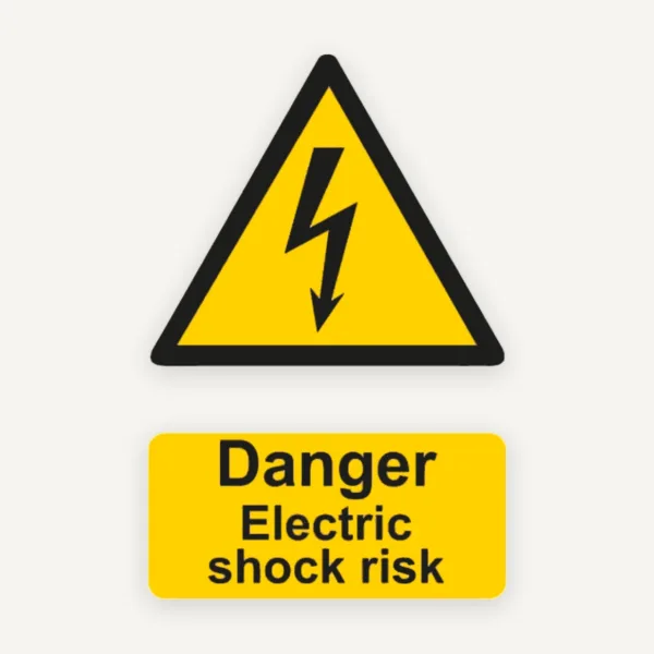 Sign danger electric shock risk