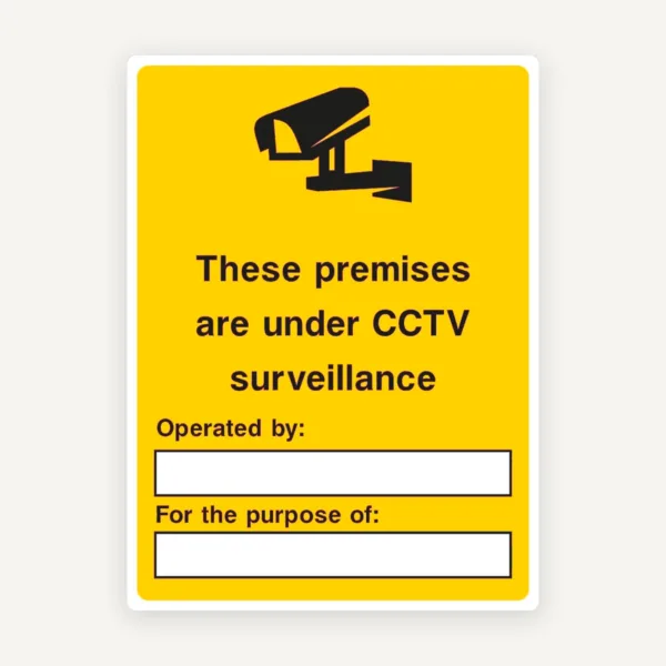 Sign these premises are under cctv surveillance