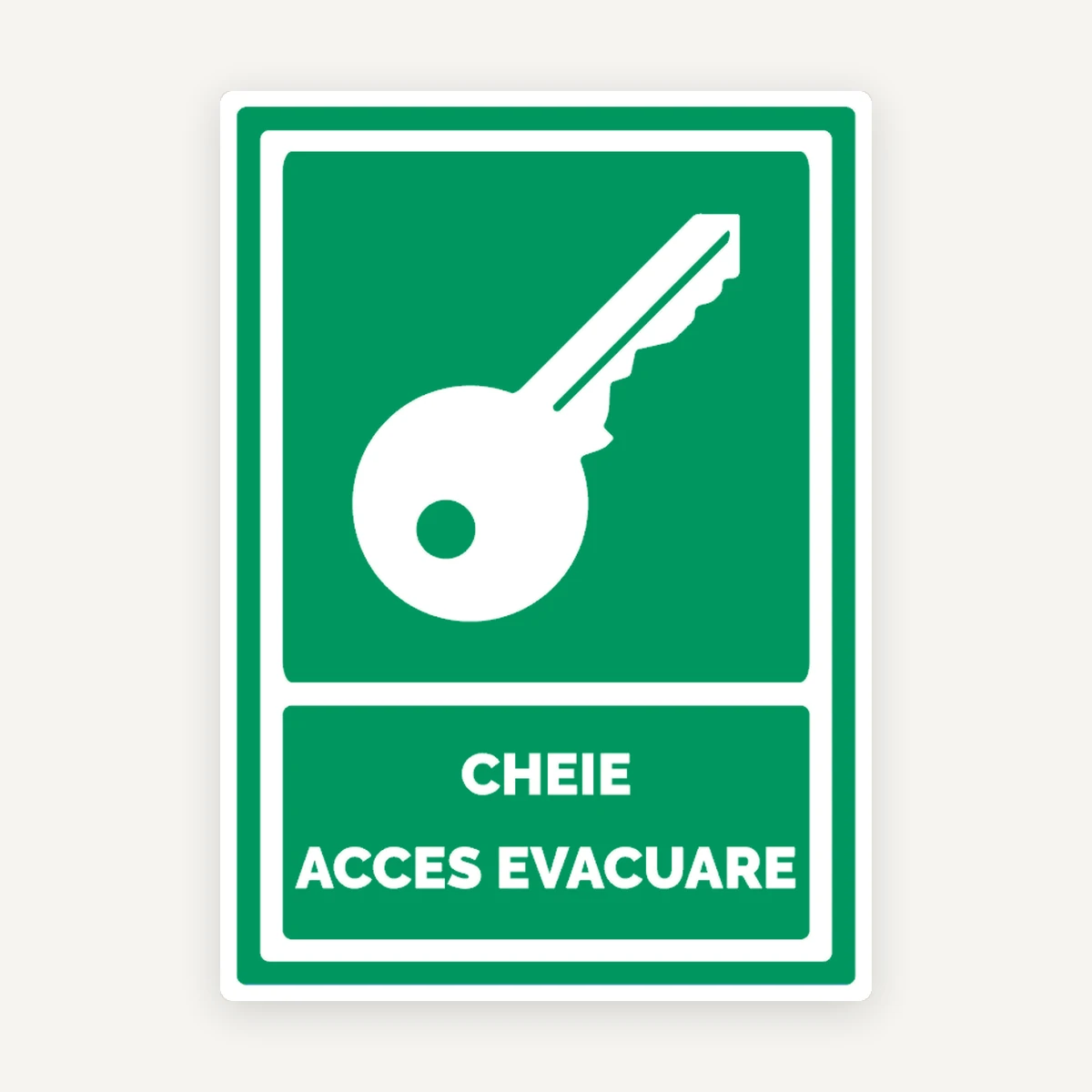 Semn pentru cheie acces evacuare