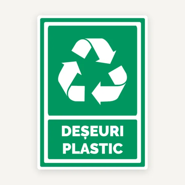 Semn pentru deseuri plastic