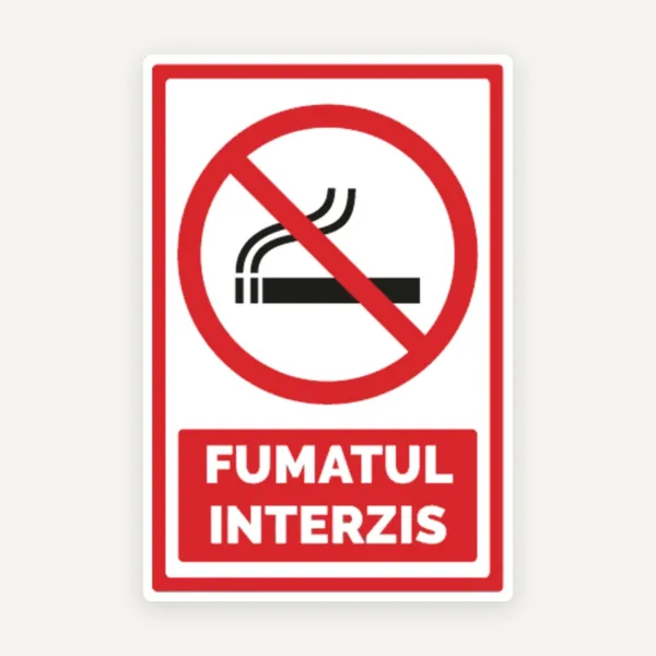 Semn pentru interzicere fumatul interzis