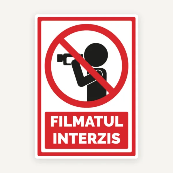 Semn pentru interzicerea filmatul
