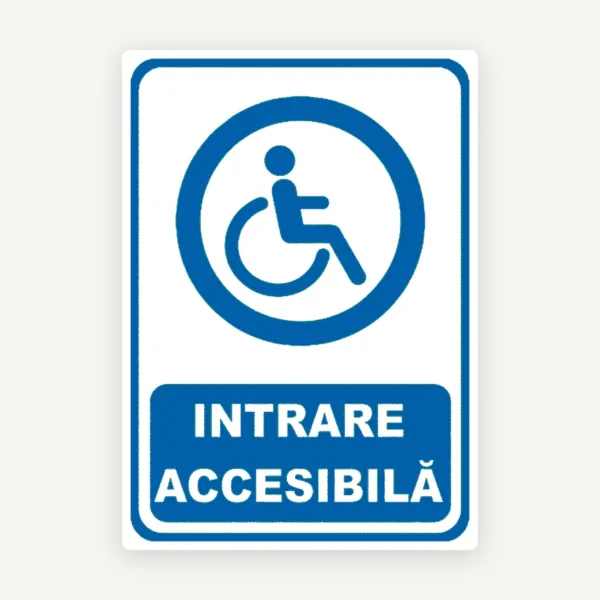 Semn pentru intrarea accesibila