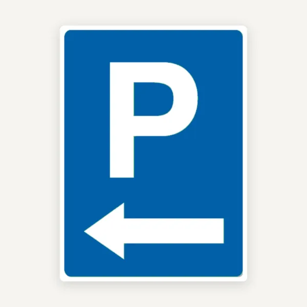 Semn pentru parcare cu sageata in stanga