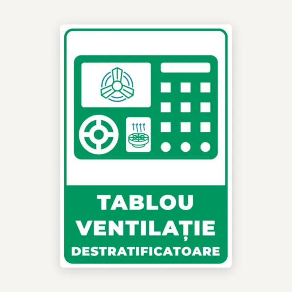 Semn pentru tablou ventilatie