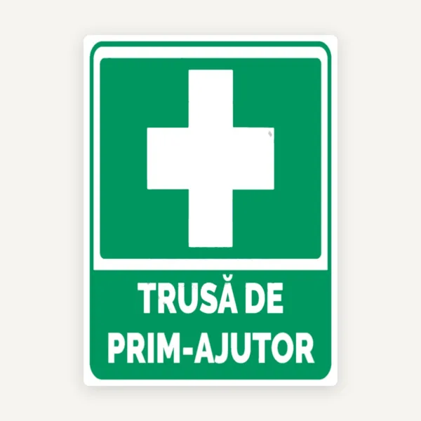 Semn pentru trusa de prim ajutor