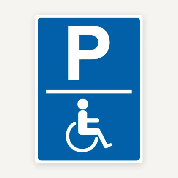 Semn simplu pentru parcare rezervata persoanelor cu dizabilitati