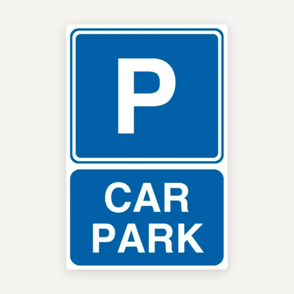 Sign car park