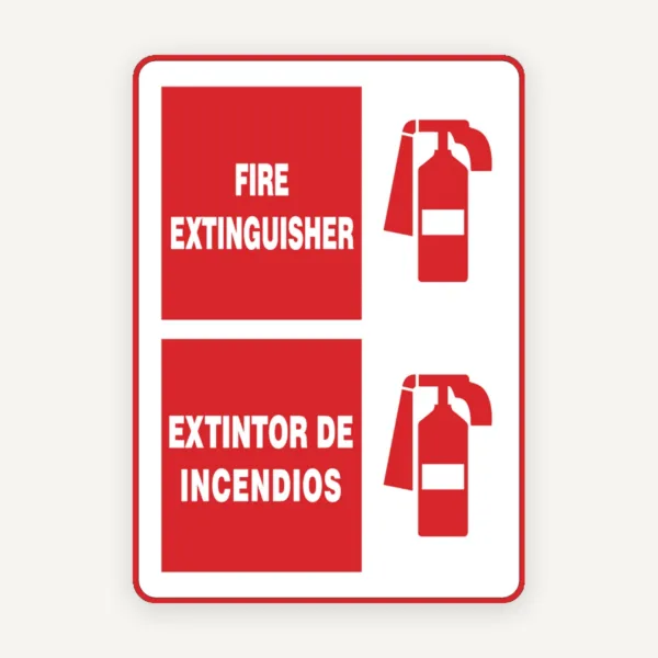 Sign fire extinguisher extintor de incendios