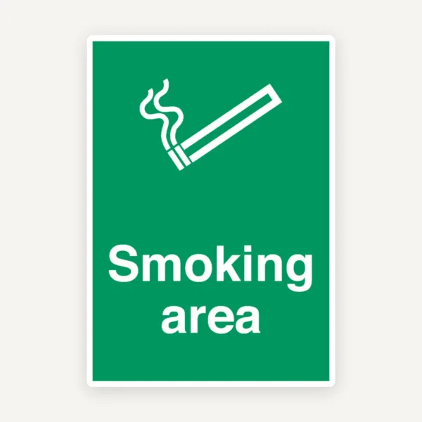 Sign smoking area