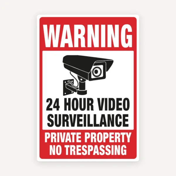 Semnalizare Video 24h - Proprietate Privată - Acces Interzis | Indicator Supraveghere Video