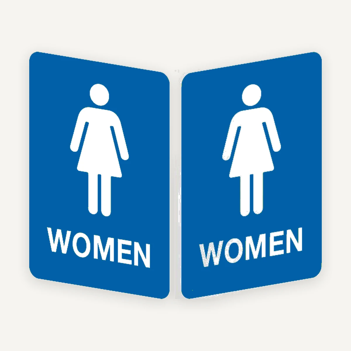 Indicator 3D „Restroom women” - Cu Două Fețe și Prindere Laterală