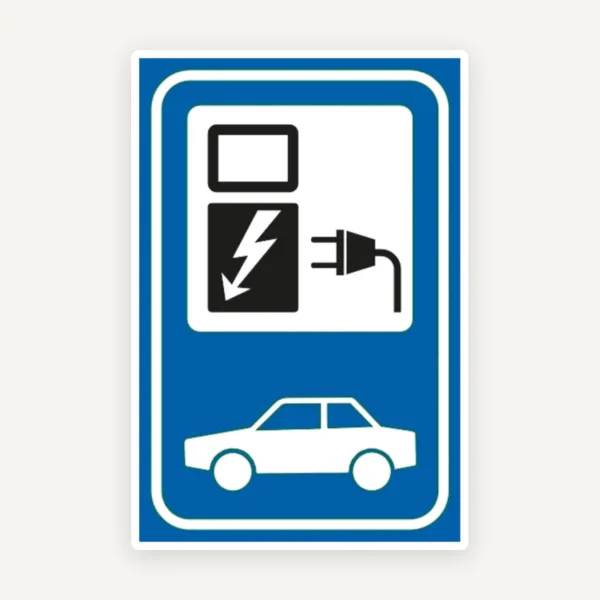 Indicator Charging Station - Semn Stație de Încărcare Vehicule Electrice (EV) | Semn Parcare EV