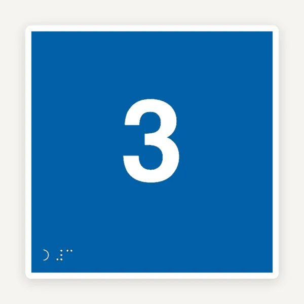 Plăcuță personalizată - Etajul 3 (Braille)