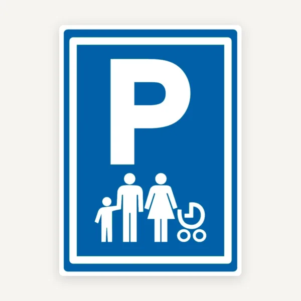 Semn parcare Mama și Copil personalizat - Material rezistent, vizibilitate mare