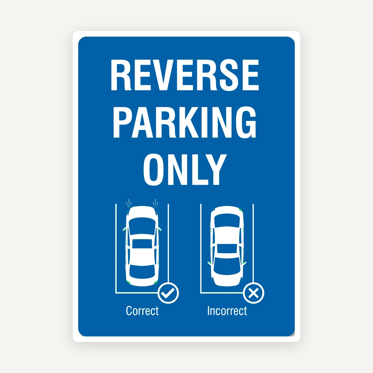 Parking Sign Reverse Parking Only